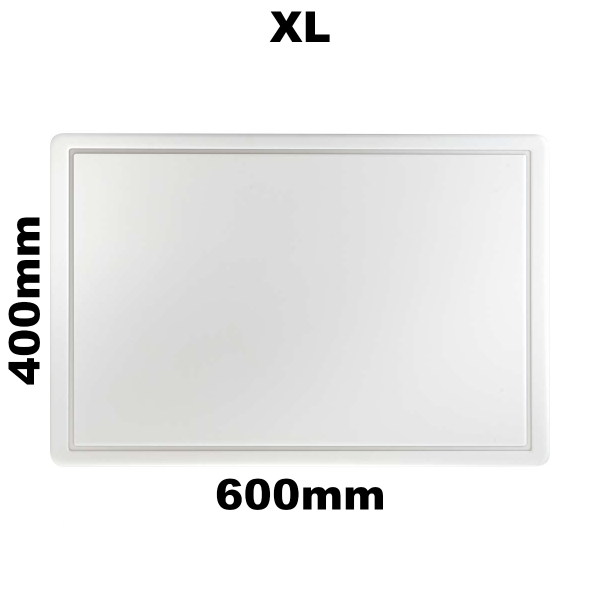 XXL Profi Schneidebrett in der Farbe Weiß 600x400mm