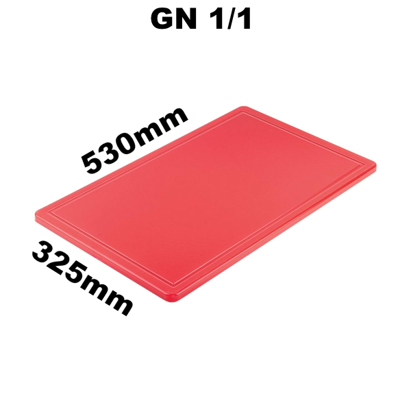 GN 1/1 Schneidebrett in der Farbe Rot 530x325mm