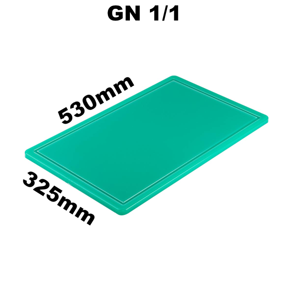 GN 1/1 Schneidebrett in der Farbe Grün 530x325mm