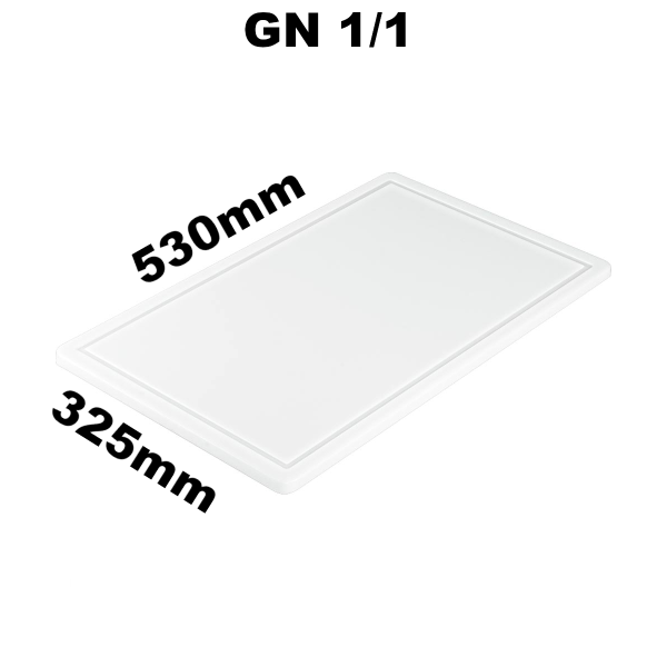 GN 1/1 Schneidebrett in der Farbe Weiß 530x325mm
