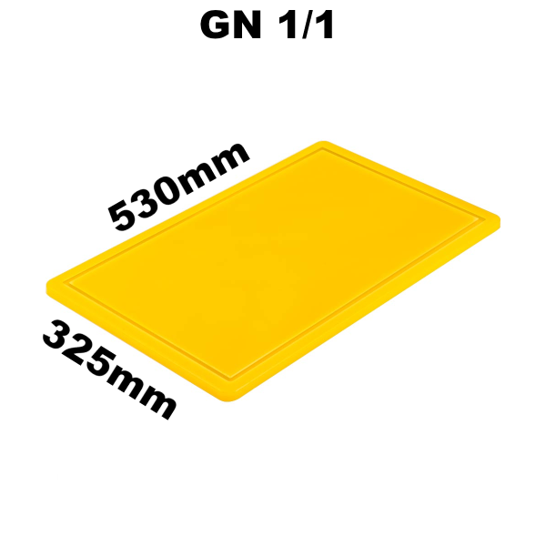 GN 1/1 Schneidebrett in der Farbe Gelb 530x325mm