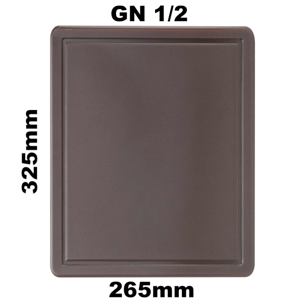 GN 1/2 Schneidebrett in der Farbe Braun 325x265mm