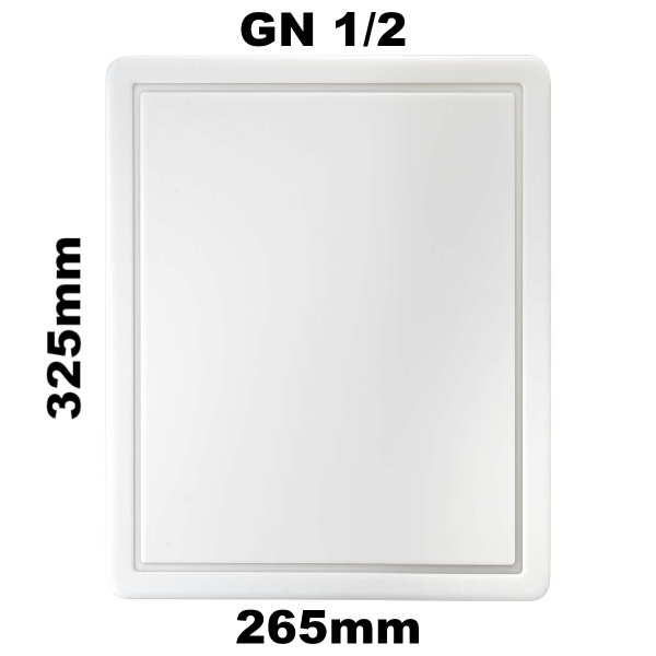 GN 1/2 Schneidebrett in der Farbe Weiß 325x265mm